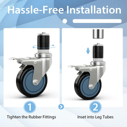 Dreamade 4 Inch Caster Wheels Pack of 4