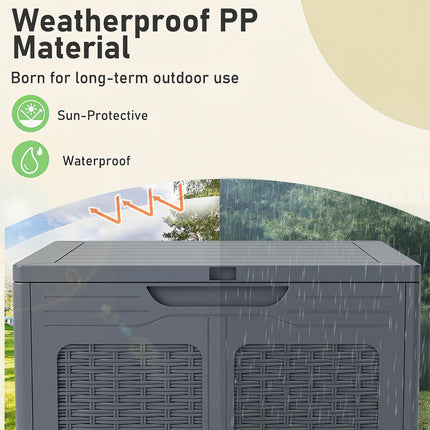 Dreamade 39 Gallon Outdoor Storage Box
