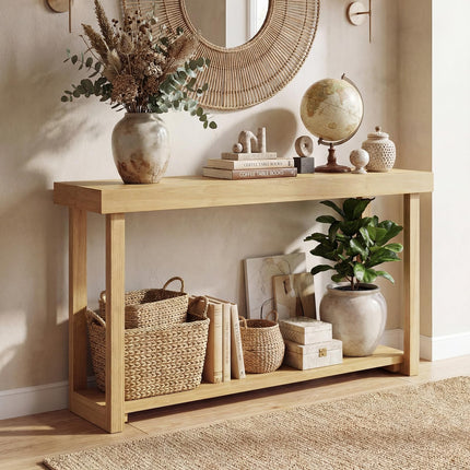 Dreamade 46" Solid Wood Console Table(46" x 12" x 32")