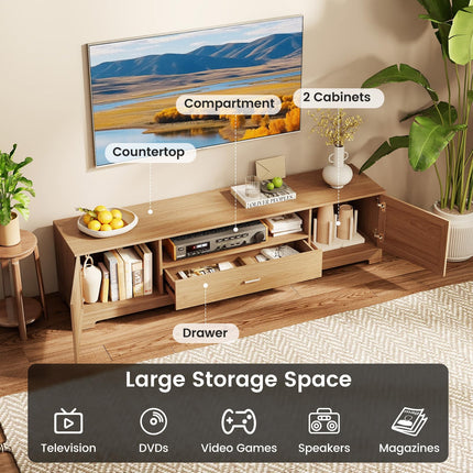 Dreamade Farmhouse Rustic TV Stand for TVs up to 80"