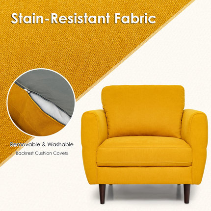 Dreamade Sofa Chair, Upholstered Mid-Century Modern Accent Chair