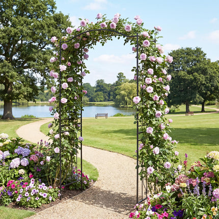 Dreamade Metal Garden Arbor | 7.5 FT Heavy Duty Arch Trellis for Climbing Plants