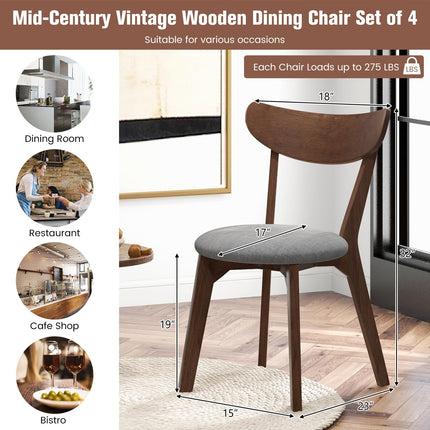 Dreamade Upholstered Dining Chairs Set of 2/4 for Living Room Restaurant