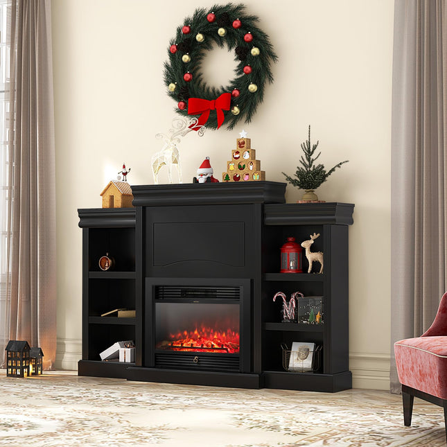 Dreamade Electric Fireplace TV Stand - 1500W Electric Fireplace Inserts with 3 Flame Colors