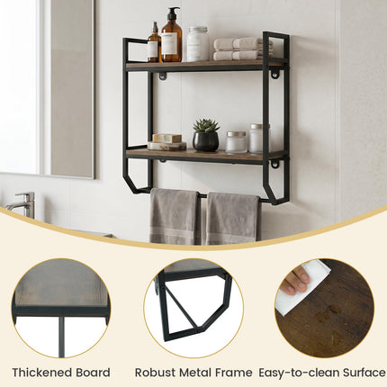 Dreamade Bathroom Shelf with Towel Bar