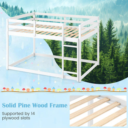 Dreamade Full Over Full Bunk Bed with Full-Length Guardrails