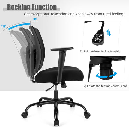 Dreamade 400LBS Mesh Big and Tall Office Chair Swivel Task Chair