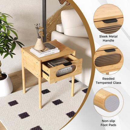 Dreamade Bamboo Nightstand