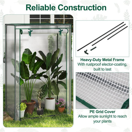 Dreamade Portable Mini Greenhouse with Roll-Up Zippered Door
