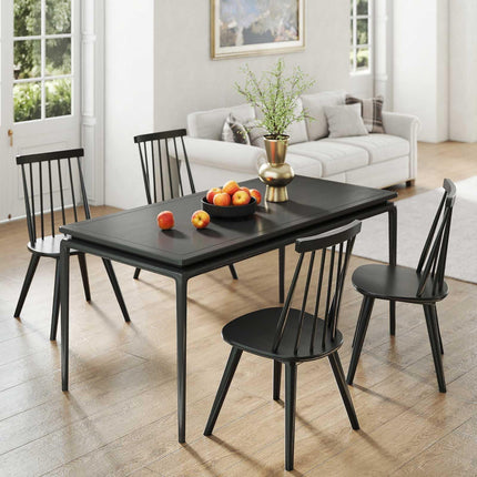 Dreamade Windsor Dining Chairs Set of 2/4 Farmhouse Wooden Black Kitchen Chairs