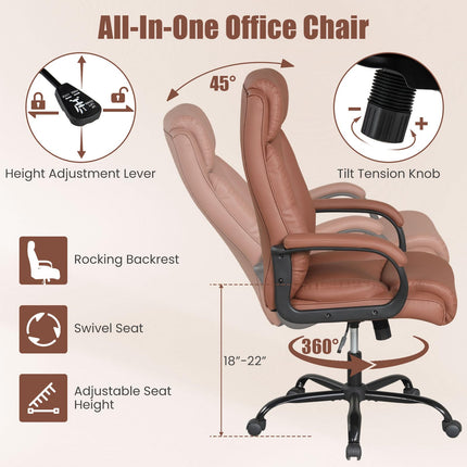 Dreamade Executive Office Chair | High Back Ergonomic Home Desk Chair w/Headrest