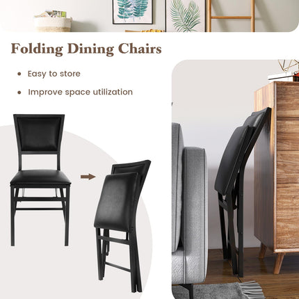 Metal Folding Chair Dining Chairs Home Restaurant Furniture - Dreamade