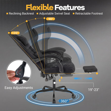 Dreamade Gaming Chair | Ergonomic Computer Chair with Headrest