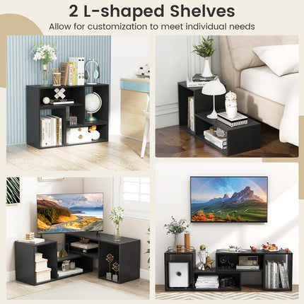 Dreamade Bookshelf TV Stand for TVs up to 55"