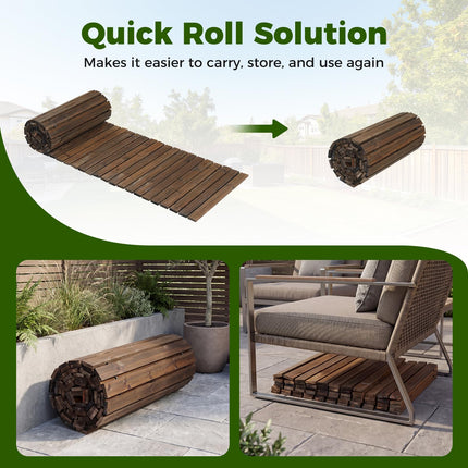 Dreamade 12 FT Wooden Garden Pathway (1/2)