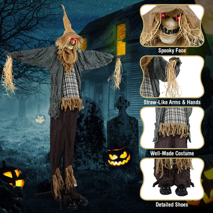 DREAMADE 7FT Halloween Animated Scarecrow