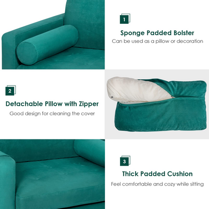 Dreamade Sofa Chair, Accent Armchair w/Comfy Cushion