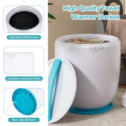 Dreamade Towel Warmer Bucket - Hot Towel Warmer for Bathroom Spa