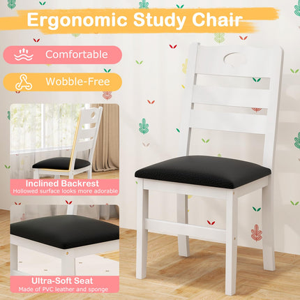 Dreamade Twin House Bed with Desk & Chair, Wood Kids Playhouse Bed with 2 Drawers
