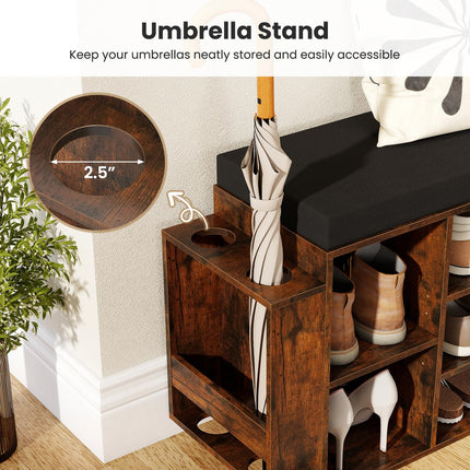 Dreamade Shoe Storage Bench with Umbrella Stand