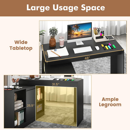Dreamade 48" Reversible L-Shaped Computer Desk