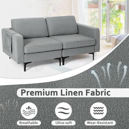 Dreamade 2-Seat Sofa Couch, 66" L Modern Loveseat