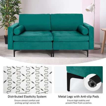 Dreamade 68" Modern Loveseat, 2-Seater Sofa Couch