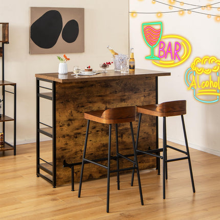 4 Tier Liquor Bar Table with Footrest - Dreamade