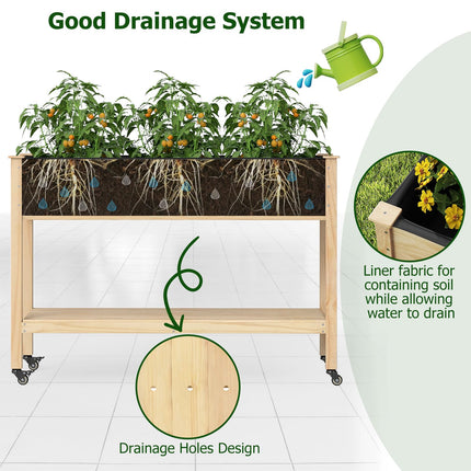 Dreamade 47”x23”x33” Wood Planter Box