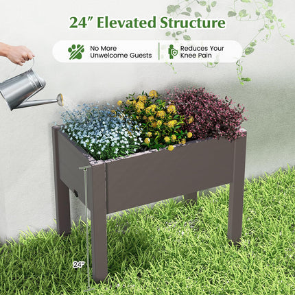 Dreamade Raised Garden Bed with Legs, Self-Watering Planter Box with Water Level Indicator