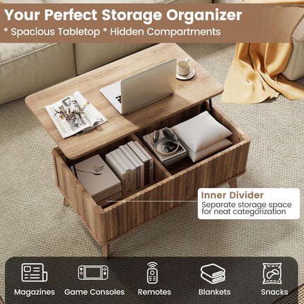 Dreamade 35.5" Lift Top Coffee Table with Storage