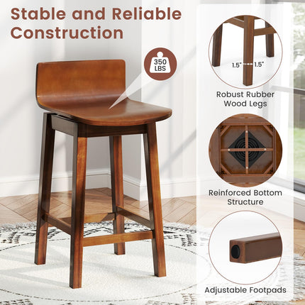 Dreamade 24.5" Swivel Bar Stools Set of 2/4
