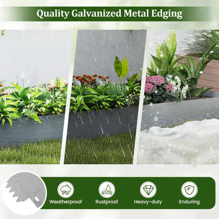 Dreamade 6 Pack Galvanized Steel Landscape Edging