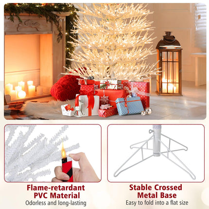 Dreamade 7ft Pre-Lit Artificial Christmas Tree with 923 Multicolored LED RGB Lights