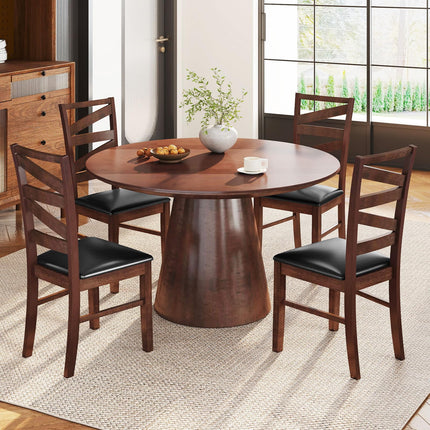 Dreamade Wooden Dining Chairs Set of 2/4 Farmhouse Kitchen Chairs with Rubber Wood Legs
