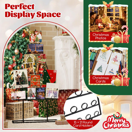 Dreamade 2 Pack Christmas Tree Photo Holder with 36 Round Clips
