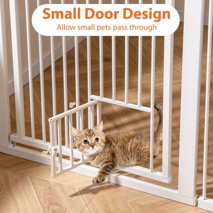 Dreamade 67.5" Extra Tall Pet Gate Heavy-Duty Metal Cat Gate with 30.5"-41" Wide Opening