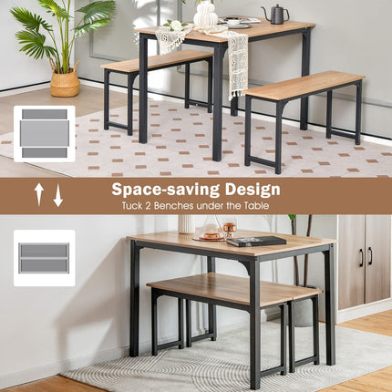 Dreamade Dining Table Set for 4, Industrial Kitchen Table Set