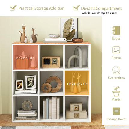 Dreamade 9-Cube Bookcase White
