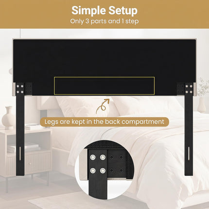 Dreamade Queen/Full Size Linen Upholstered Headboard