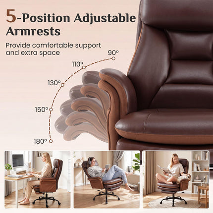 Dreamade Big & Tall Office Chair with Adjustable Armrest