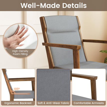 Dreamade Mid Century Modern Dining Chairs Set of 2/4 Upholstered Accent Chair with High Back