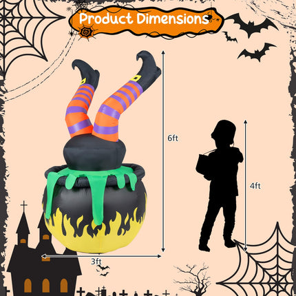 DREAMADE 6 FT Halloween Inflatable Witch Legs