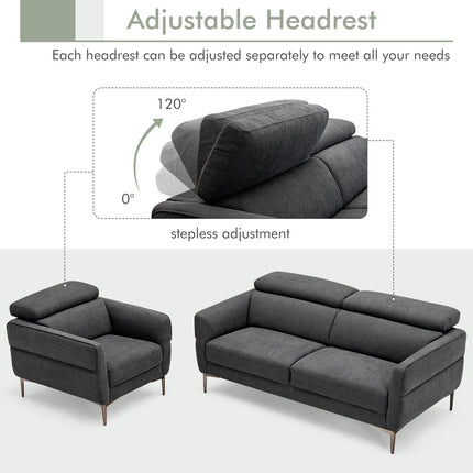 Dreamade Sofa Couch and Accent Chairs Set