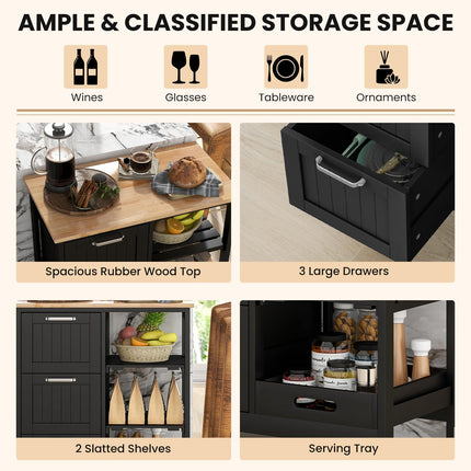 Dreamade Kitchen Island Cart on Wheels