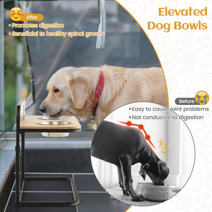 Dreamade Elevated Dog Bowls Stand - Raised Pets Cats Feeding Station