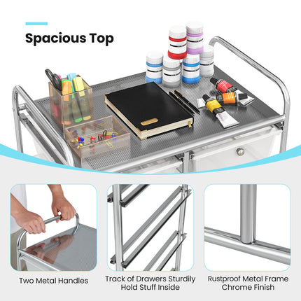 10 Drawers Rolling Cart, Classroom Organizers - Dreamade