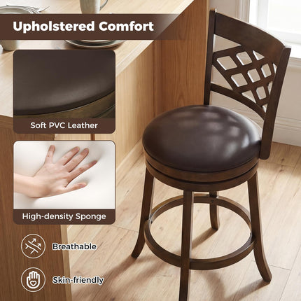 Dreamade Swivel Bar Stools Set of 2/4 26"/31" Bar Height Chairs