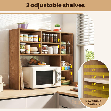 Dreamade Wooden Desktop Storage Organizer for Dorm College Office