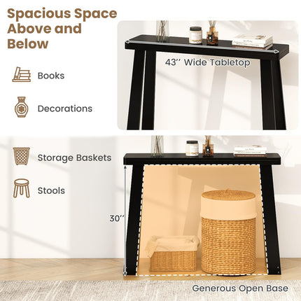 Dreamade Narrow Long Console Table Behind The Couch